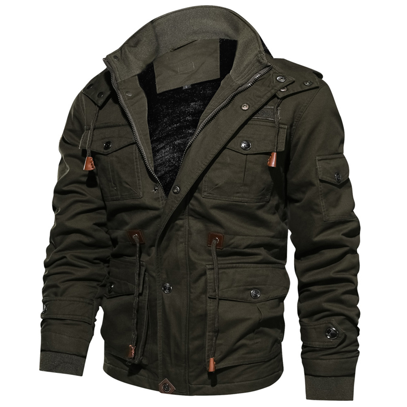 Vinteruniform jacka herr #39 ;s plus ull tjock varm jacka army pilot casual jacka air cargo jacka stor storlek 4xl jacka