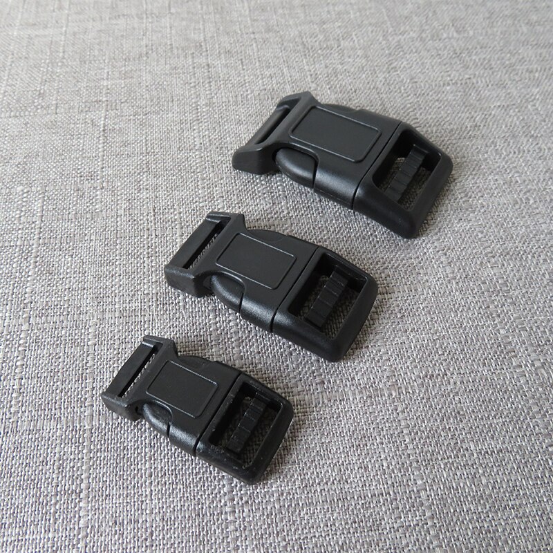 20 stuks/pak plastic zijsluiting voor tas, hondenhalsband, paracord armband, tas, rugzakband, band, 15mm 20mm 25mm accessoire