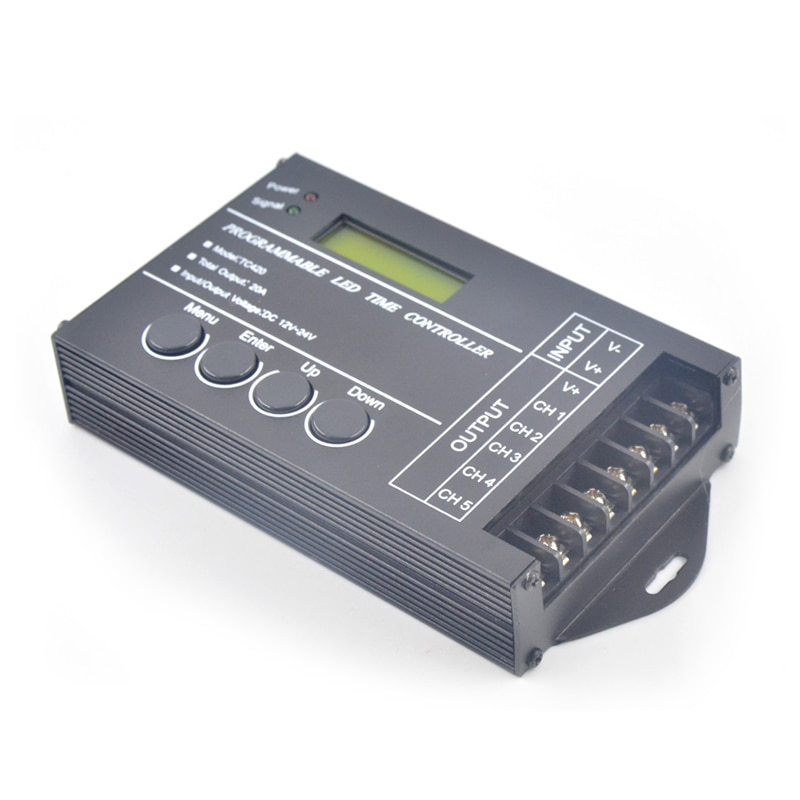 Time programable RGB LED Controller TC420 DC12V/24V 5Channel Total Output 20A Common Anode Programmable