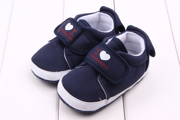 Nuevos zapatos pequeños para bebés, pegatinas mágicas de amor para niños, zapatos para niños pequeños: Dark Blue / 13-18 meses