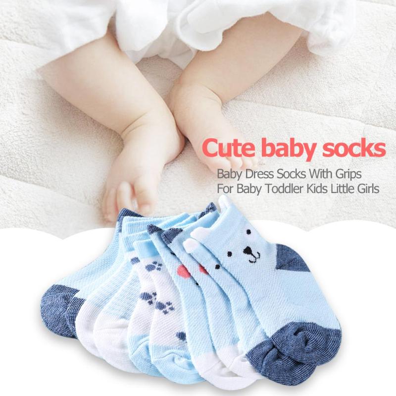 5pairs/Lot Cartoon Toddlers Kids Socks Cute Baby Boys Girls Cotton Socks cute animals shape socks for baby feet care