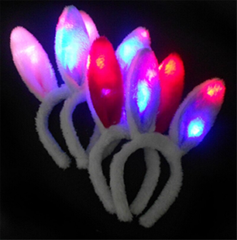 Lustige kawaii Blinkende Dot Bogen-knoten Stirnband LED Glowing Kopf Hoop licht-up spielzeug Mädchen erwachsene Kopfschmuck Party spielzeug