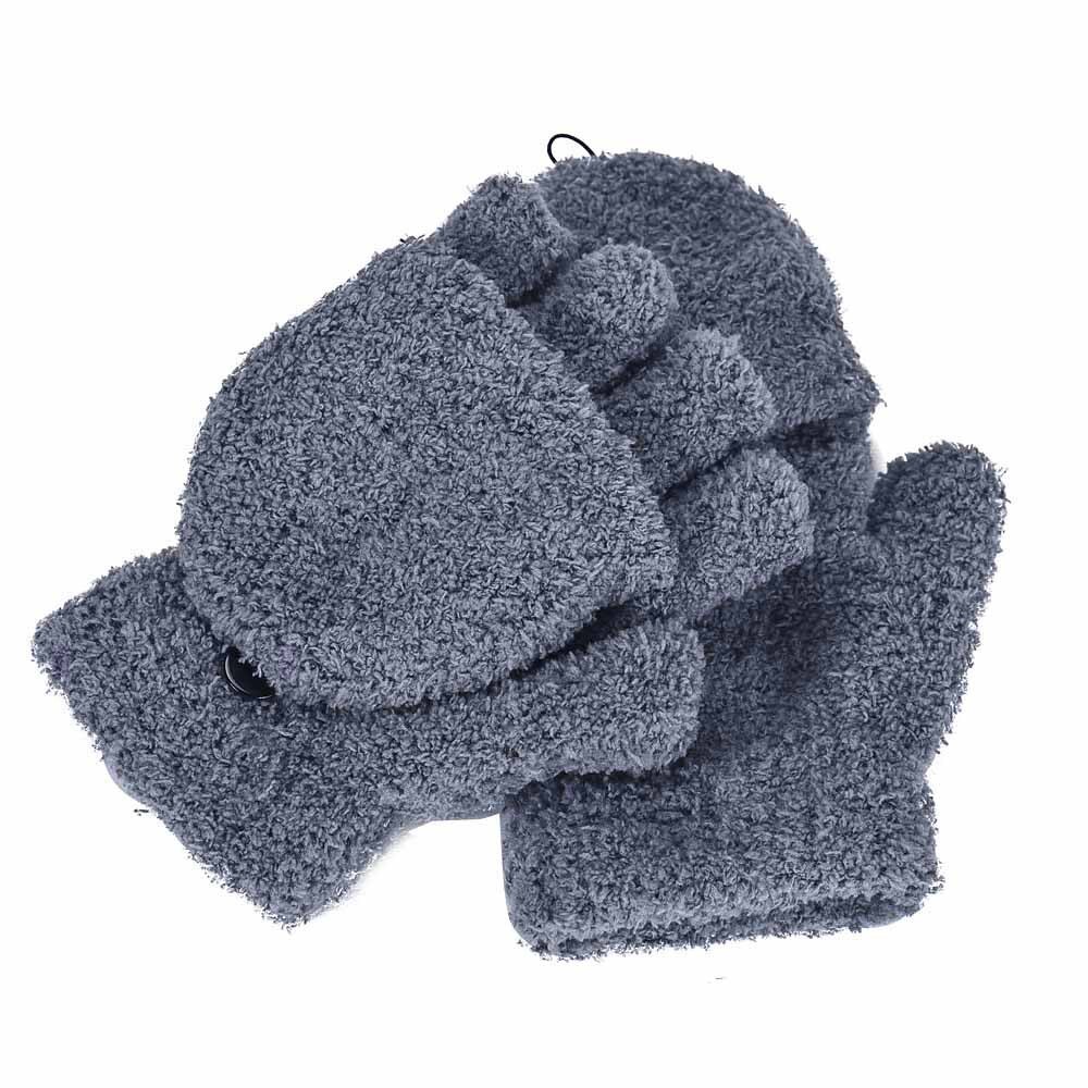 Kinder Winter handschuhe Kind stil Junge Mädchen Stricken Handschuhe Winter Kinder kinder 3-12Year Warme Halb finger Flip abdeckung Handschuhe M840 #: GY