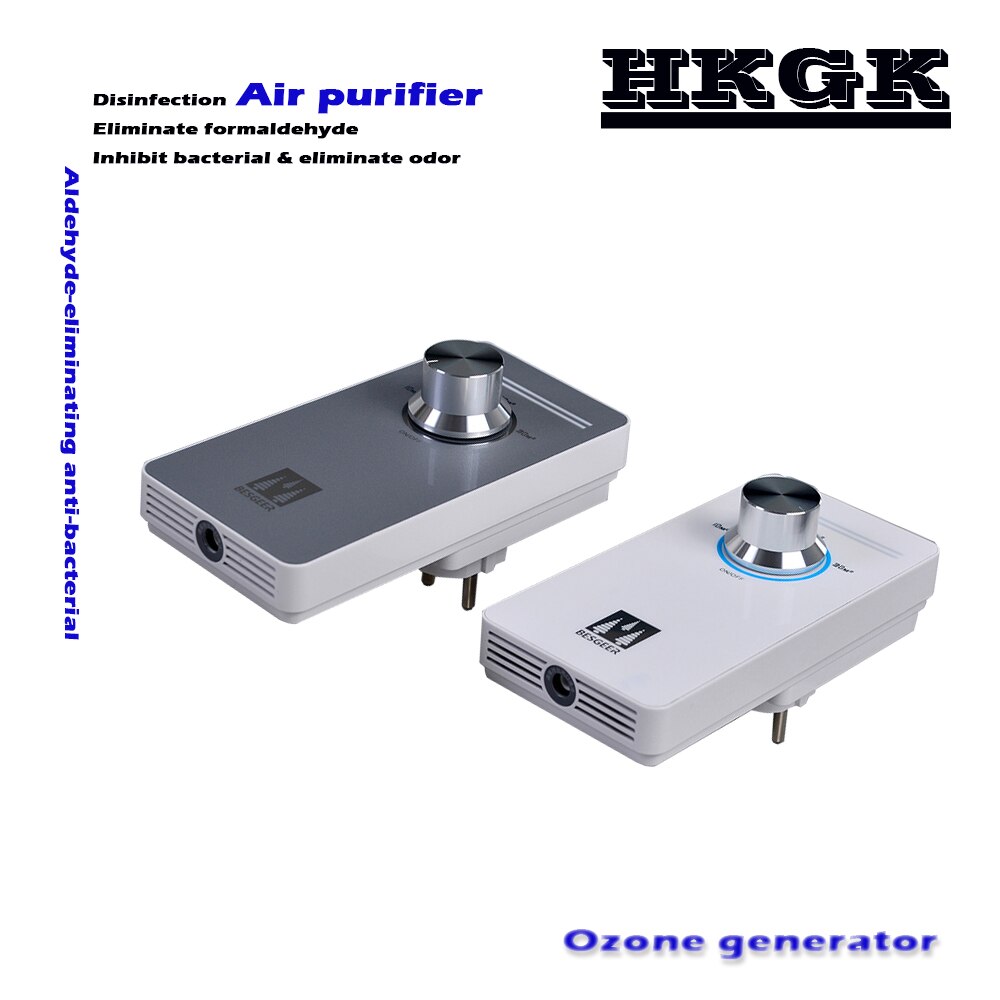 Generador de ozono con enchufe de la UE de 220V, esterilización interior y purificador de aire de eliminación de formaldehído, dos opciones de modo de trabajo