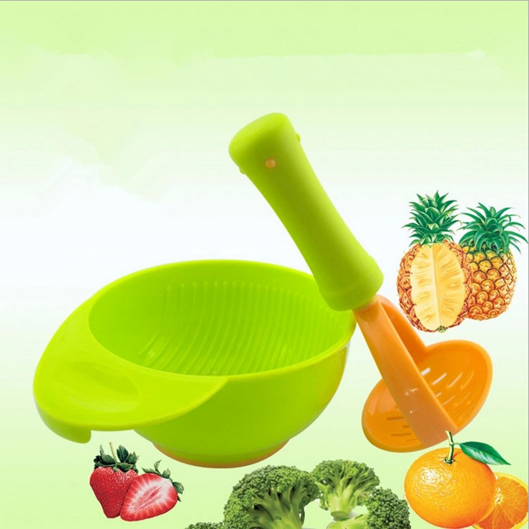 Outil de broyage des aliments pour bébés, ciseaux à artefact faits maison, prêt à manger, mâcheur de fruits et légumes pour enfants: green