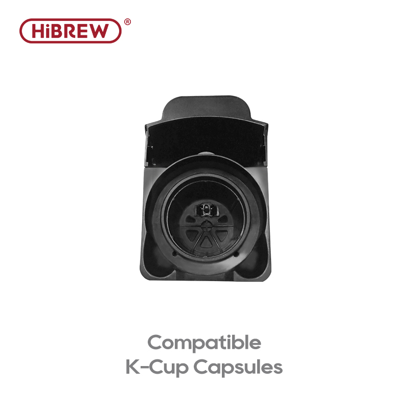 HiBREW H2A & H2B macchina da caffè capsula adattatore sistema parti per Nespresso o Dolce gusto o caffè macinato o ESE baccello o Caffitaly: Grigio scuro