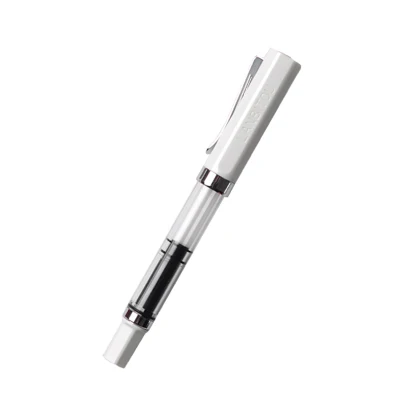 Pluma transparente de plástico para caligrafía para práctica estudiantil, punta con capucha de 0,5mm y Punta de 0,38mm, útiles escolares con tinta de Color: Juego de bolígrafos: white / EF nib