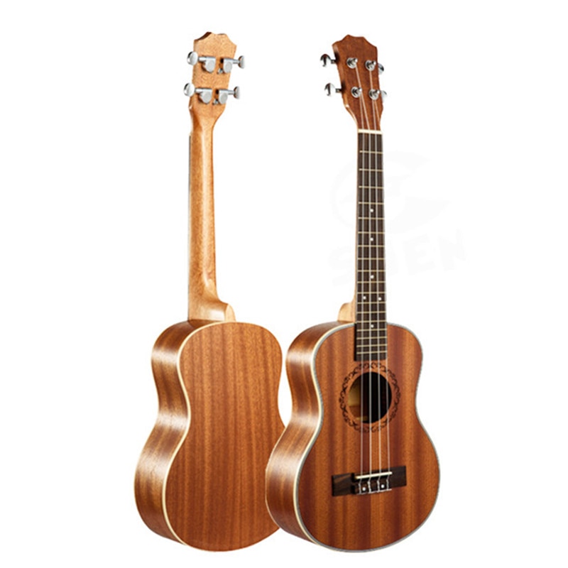 23" Ukulele 4 String Instruments Mini Hawaiian Guitar Rosewood Fretboard Sapele Electric Ukulele with Pickup EQ Uke Guitarra