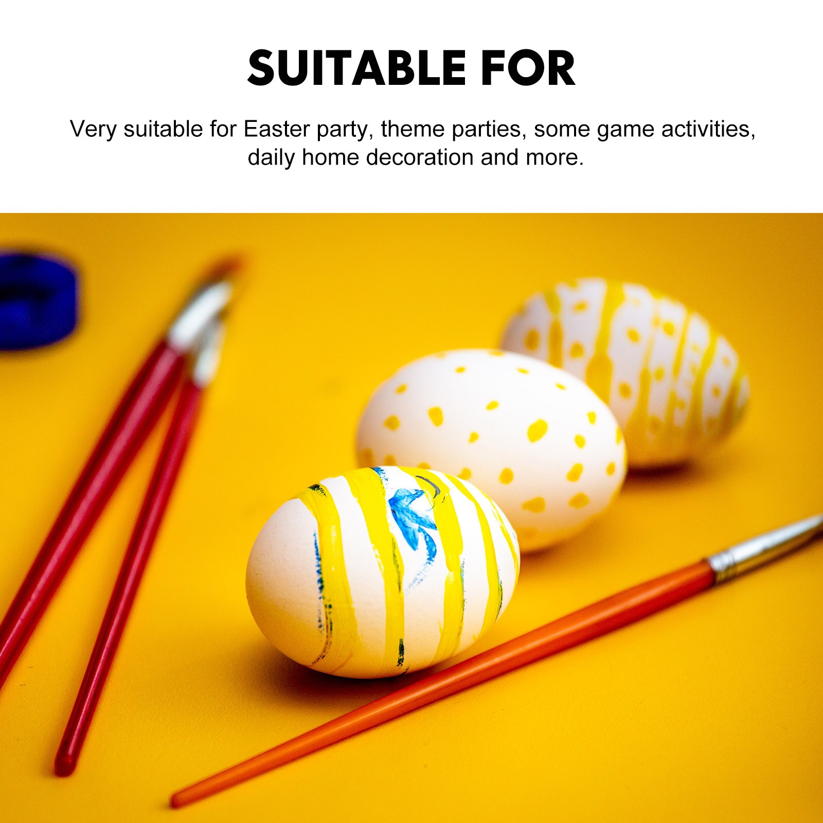 1 Set Easter Egg Paint Kit Hanging Plastic Eggs DIY Easter Eggs for Kids Painting