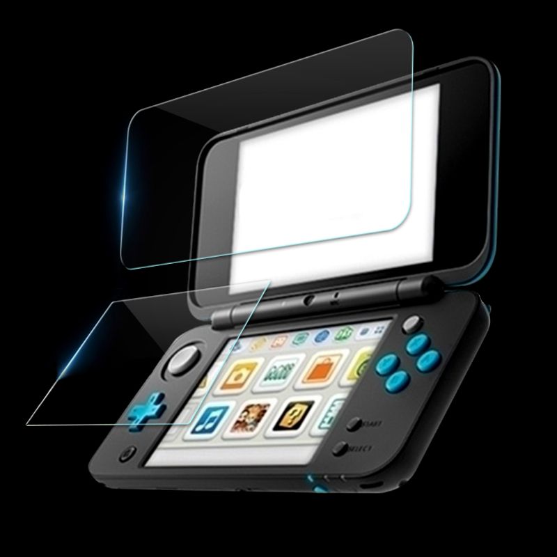 2 -in- 1 -schutzfolie für ober- und unterseite in hd-qualität, ultraklar, für nintendo 2ds xl 2ds ii lcd-displayschutz.