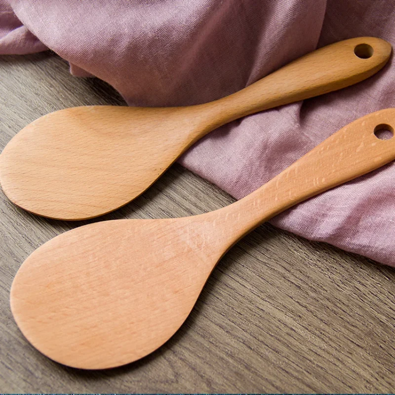 Cuillère à Riz en Bois de 3 Types, Cuillère à Riz de , à Sushi, Ustensiles de Table, Gadgets de Cuisine