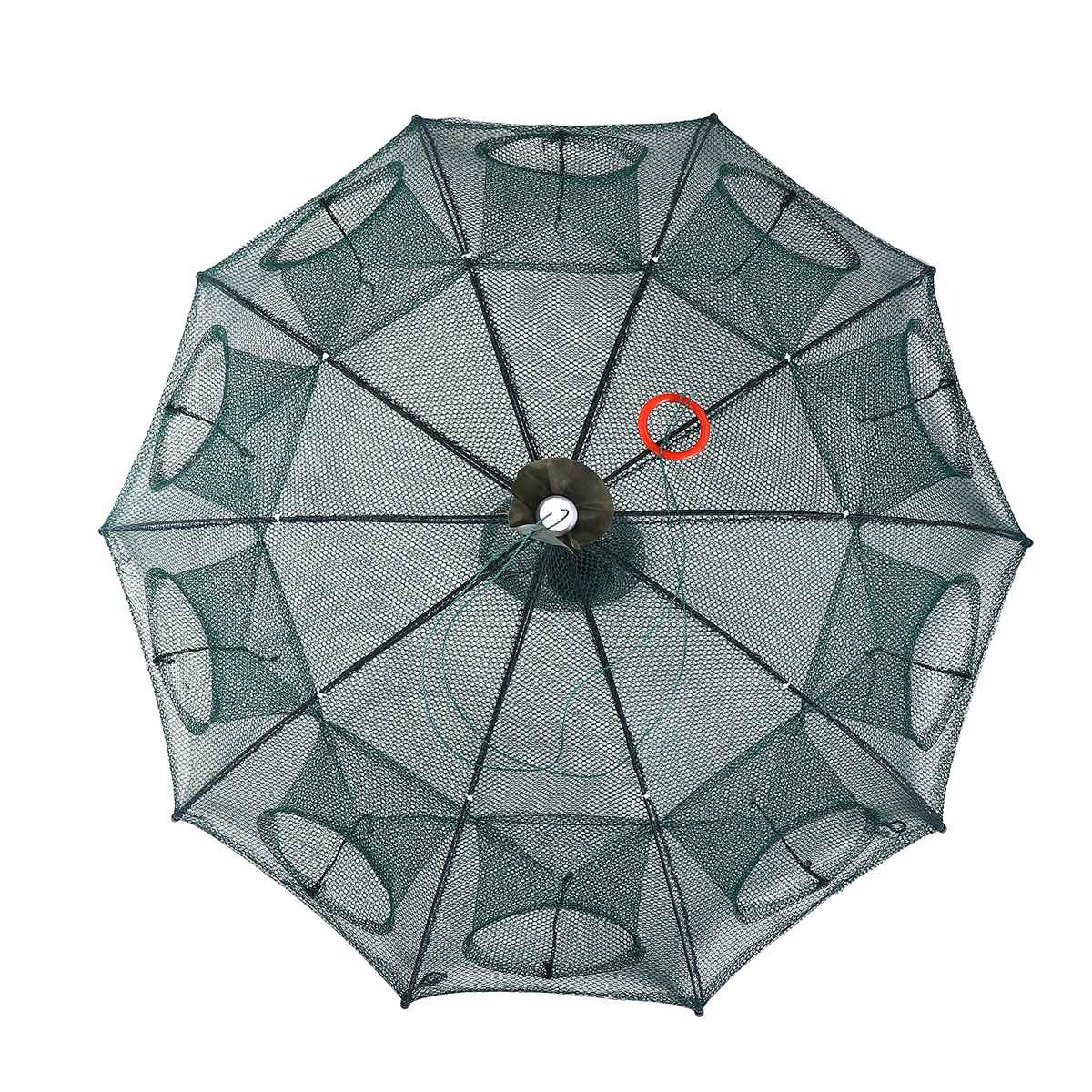 4-20 Holes Automatic Fishing Net Shrimp Cage Folded Fish Network Casting Nets Crayfish Shrimp Catcher Tank Trap Cages Mesh: 10 Holes