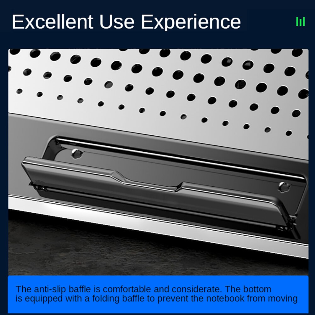 Portable Gaming Laptop Cooler Two USB 17 Inch Large Size Laptop Cooling Pads Speed/Height Adjustable Laptop Stand For Notebook