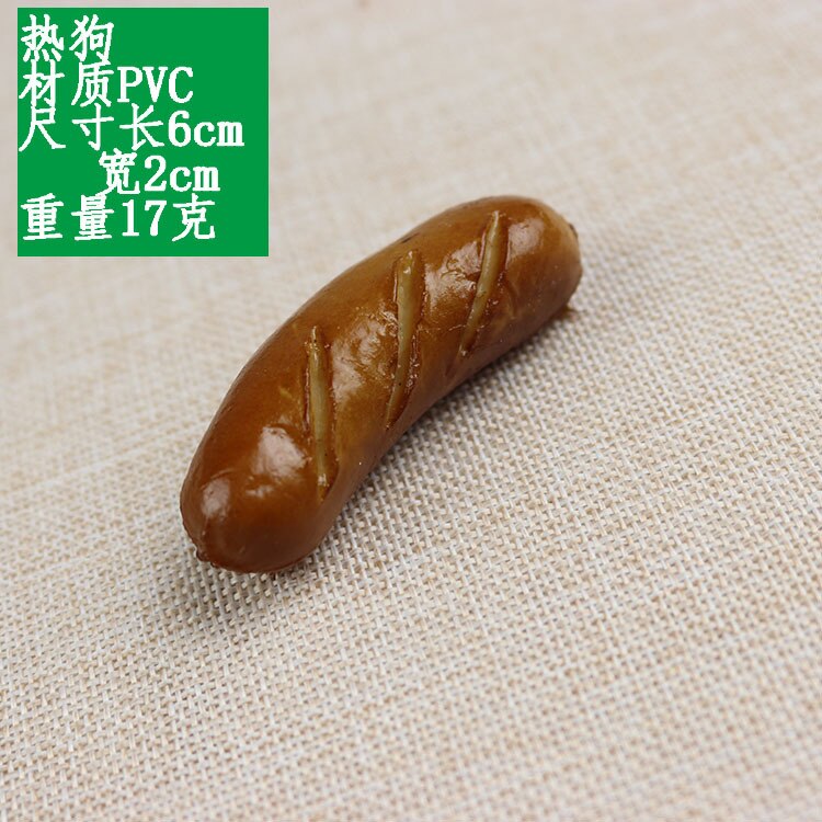 Künstliche Lebensmittel PVC Simulation Wurst Scheiben Geschnitten schinken Hotdog Requisiten Lebensmittel Dekorative Spielzeug Lebensmittel Modell: Hotdog S