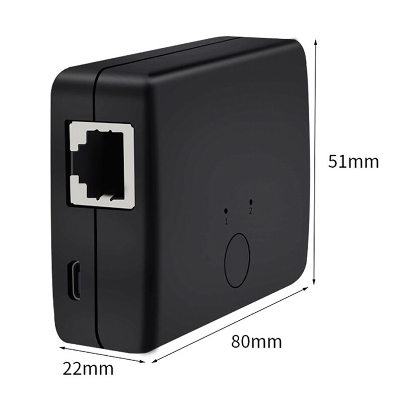 Plug-In-Free RJ45 Network Switch, Freely Switch Between Internal and External Networks, Computer Network Sharing Device