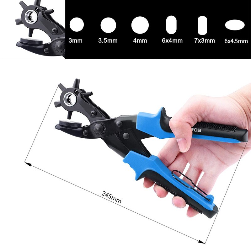 Leder Locher Werkzeug Für Gürtel, mit Lineal, Schraubendreher, schlagen Platte und Ahle Werkzeug, See Locher Für Stoff, Sattel
