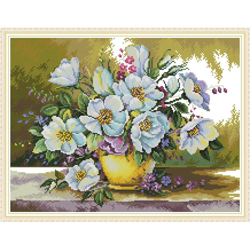 Ölgemälde Vase serie kreuz stich einstellen 11CT14CT stickerei Hand Bausatz DMC kreuz stich Bausatz DIY handgemachte stickerei handwerk