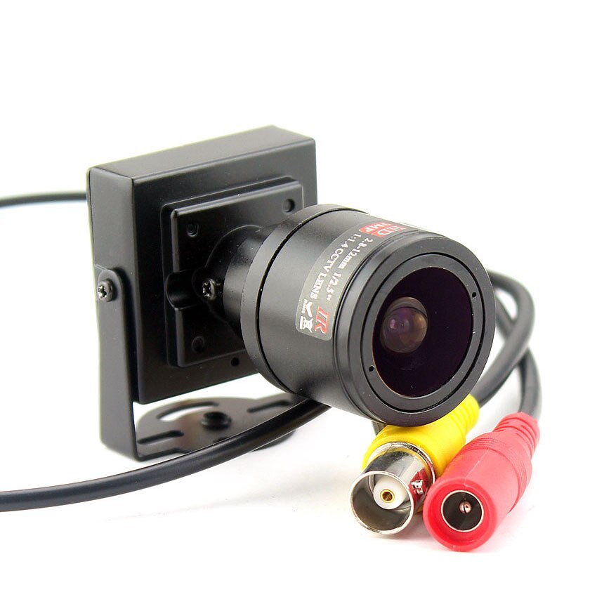 Micro video 6-22mm linse varifocal mini kamera 1200 tvl justerbar linse metalsikkerhed overvågning cctv kamera bil overhaling