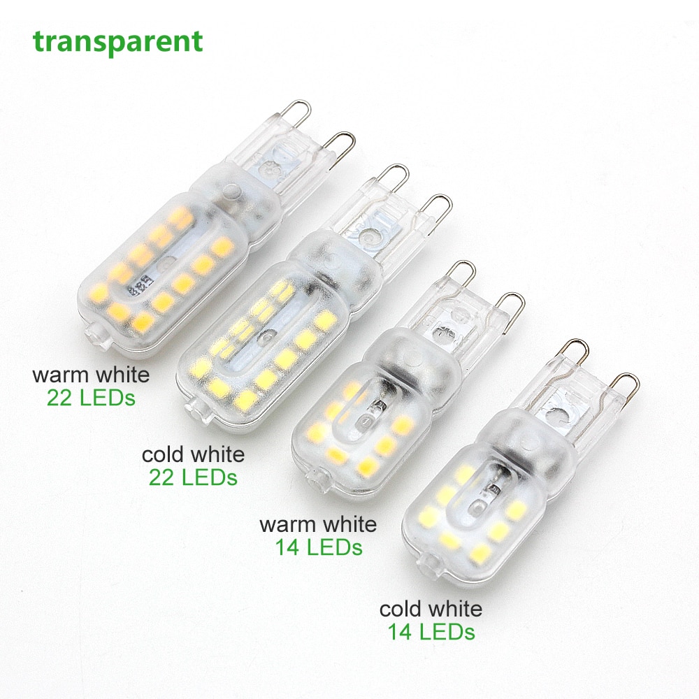 10 stücke Mini G9 LED Mais Lichter 3W 5W 2835 SMD Lampada 220V 240V 14/22 LEDs SMD Dimmbare LED Lampe Kronleuchter Ersetzen Halogen Lampe
