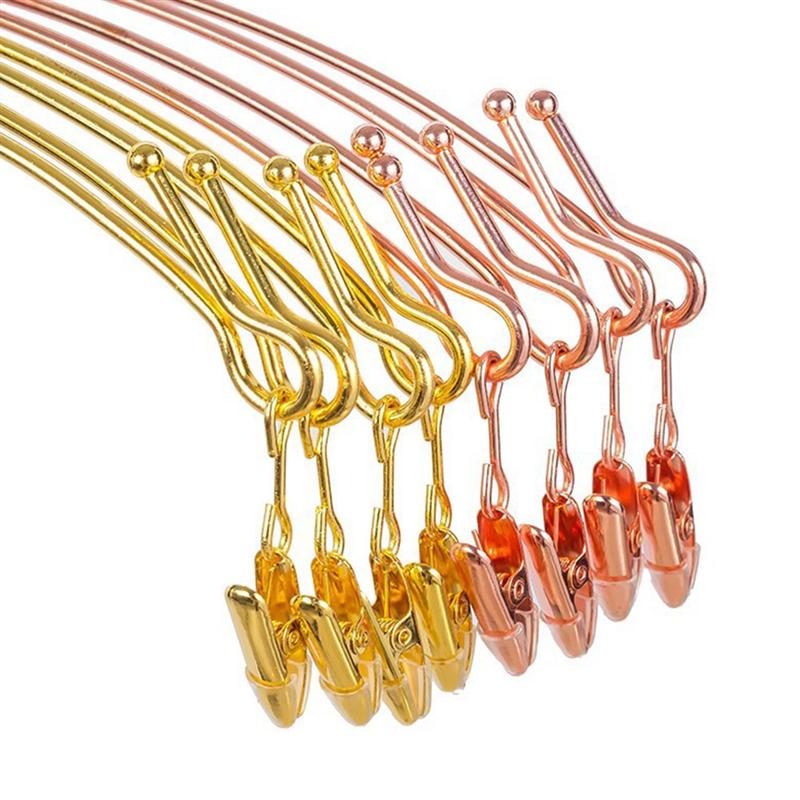 10 pçs cabides antiderrapantes cabides engrossados undewear cabide grampo cabides para casa loja de metal negrito antiderrapante roupa interior pendurado