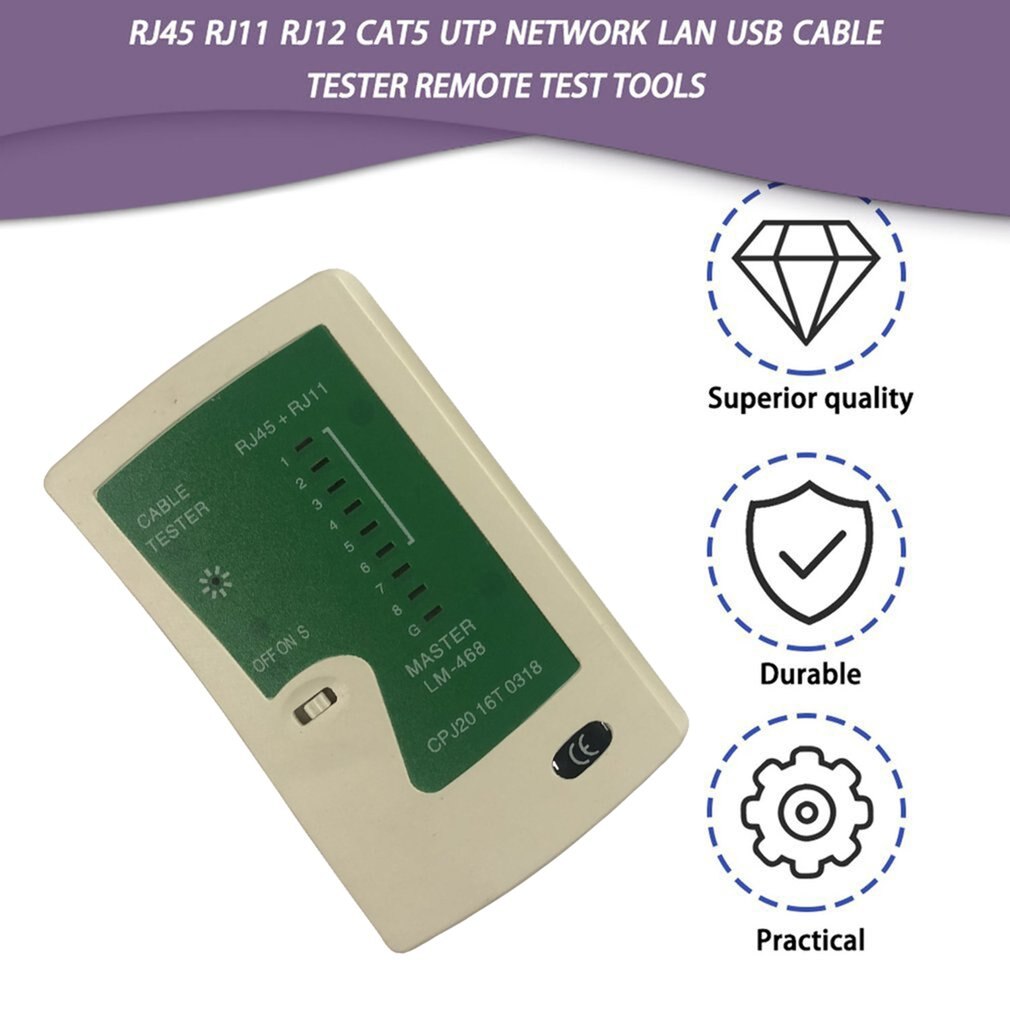 Newest RJ45 RJ11 RJ12 CAT5 UTP Network LAN USB Cable Tester Remote Test Tools, and in 20161!