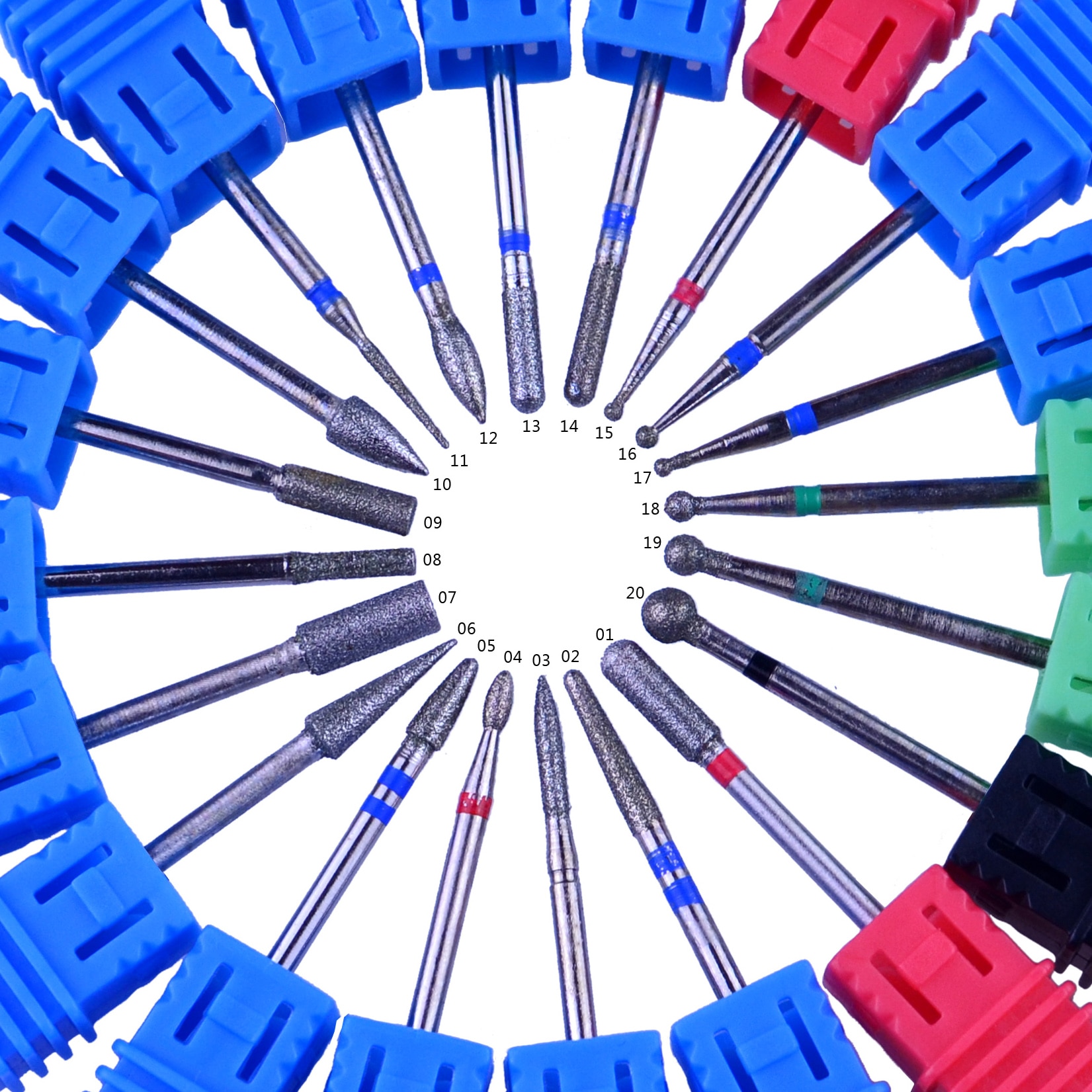 1pcs Diamond Electric Rotate Nail Drill Bits Rotary Milling Cutters Drill Machine Accessories Nail File Cuticle Cutter Tips