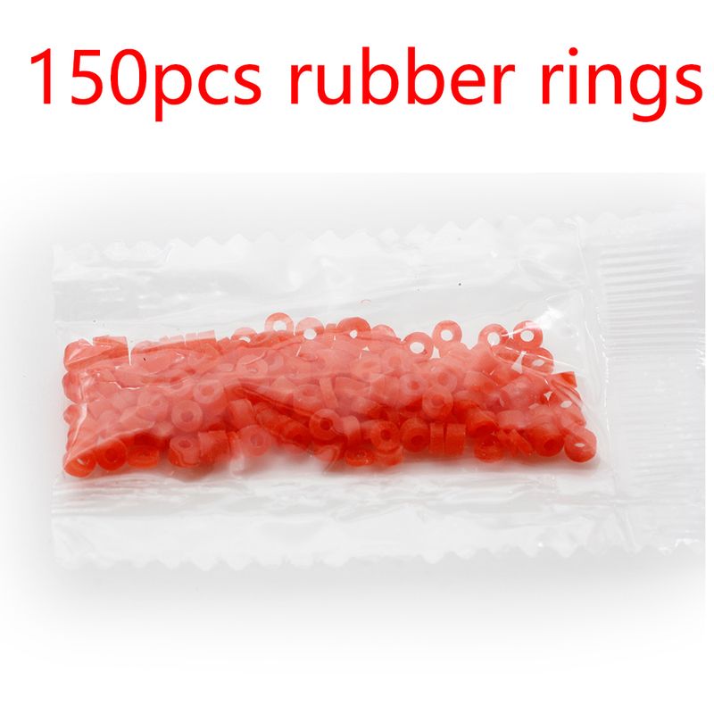 Rompin Draagbare Vissen Baits Lichtgewicht Clip Vissen Lokt Professionele Regenworm Bloodworm Clip Visgerei Accessoire: 150pcs rubber rings