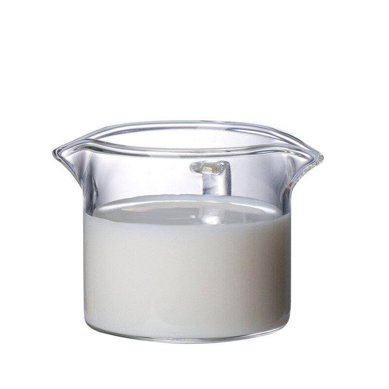 100ml Double Mouth Milk Jugs Small Glass Milk Cup Espresso Mug High Temperature Resistant Glass Milk Sharing Cup Coffee Mugs: 100ML