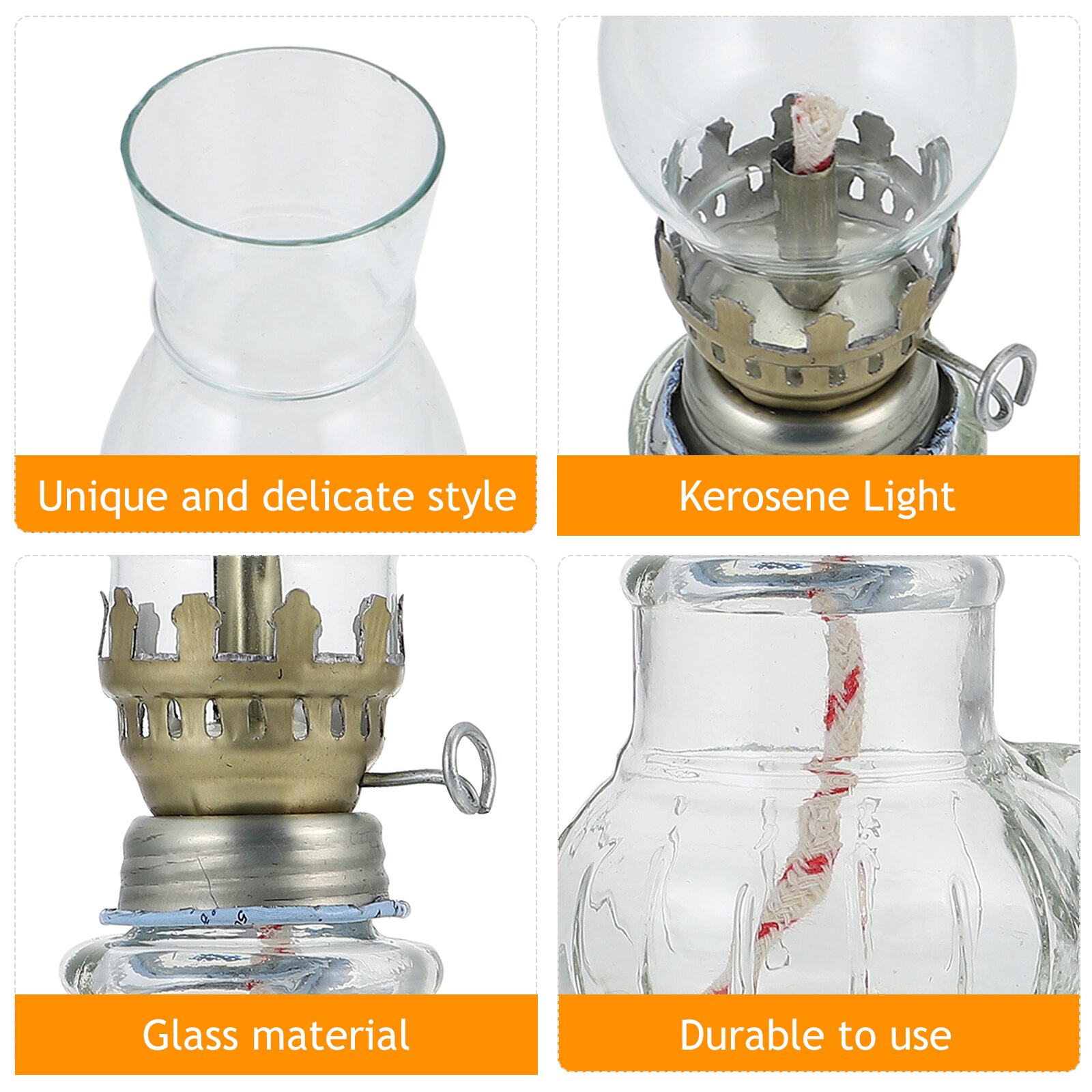 1 Set Desktop Oil Lamp Vintage Kerosene Lamp Handheld Oil Lantern Kerosene Lamp
