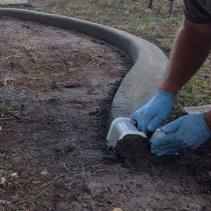Truelle de béton de paysage de bricolage polyvalent avec le modèle de coupe-bordure de poignée faisant le plâtrage de coulis de plancher de tuile d'écrémage de forme