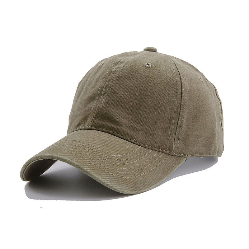 Washed Cotton Pure Color Light Board Women Men Baseball Cap Multi-Color Optional Bone Cap Adjustable Outdoor Hip-Hop Hat: ArmyGreen