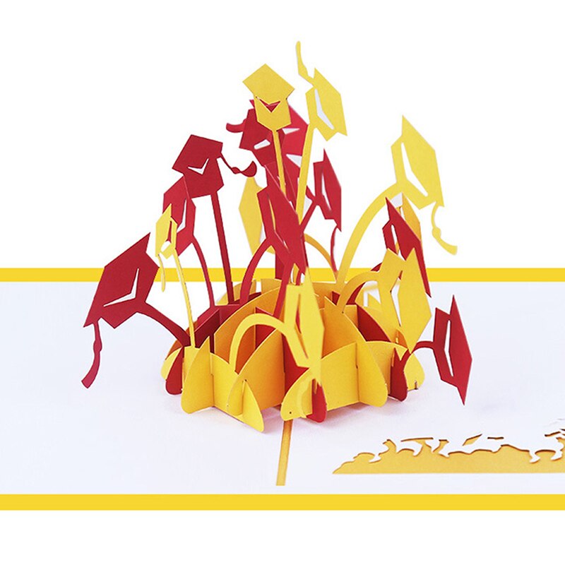 gold class of 2022 Graduation hat Card Pop Up 3D Greeting Cards Handmade