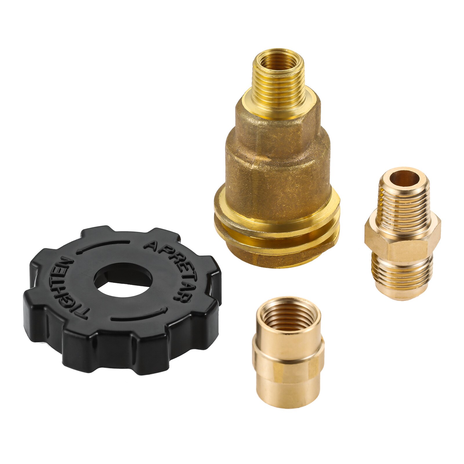 QCC1 Connectors Set QCC1 Acme Propaan Tank Cilinder Adapter Fitting Door 1/4 &quot;Npt Buitendraad Messing Connector Met Gratis hand Wiel