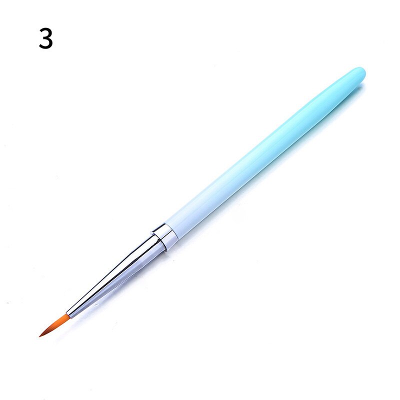 1 Uds delineador de gel uv pintura brocha rosa dorada Color portátil dibujo bolígrafo cepillo de uñas mango manicura uñas arte herramienta de