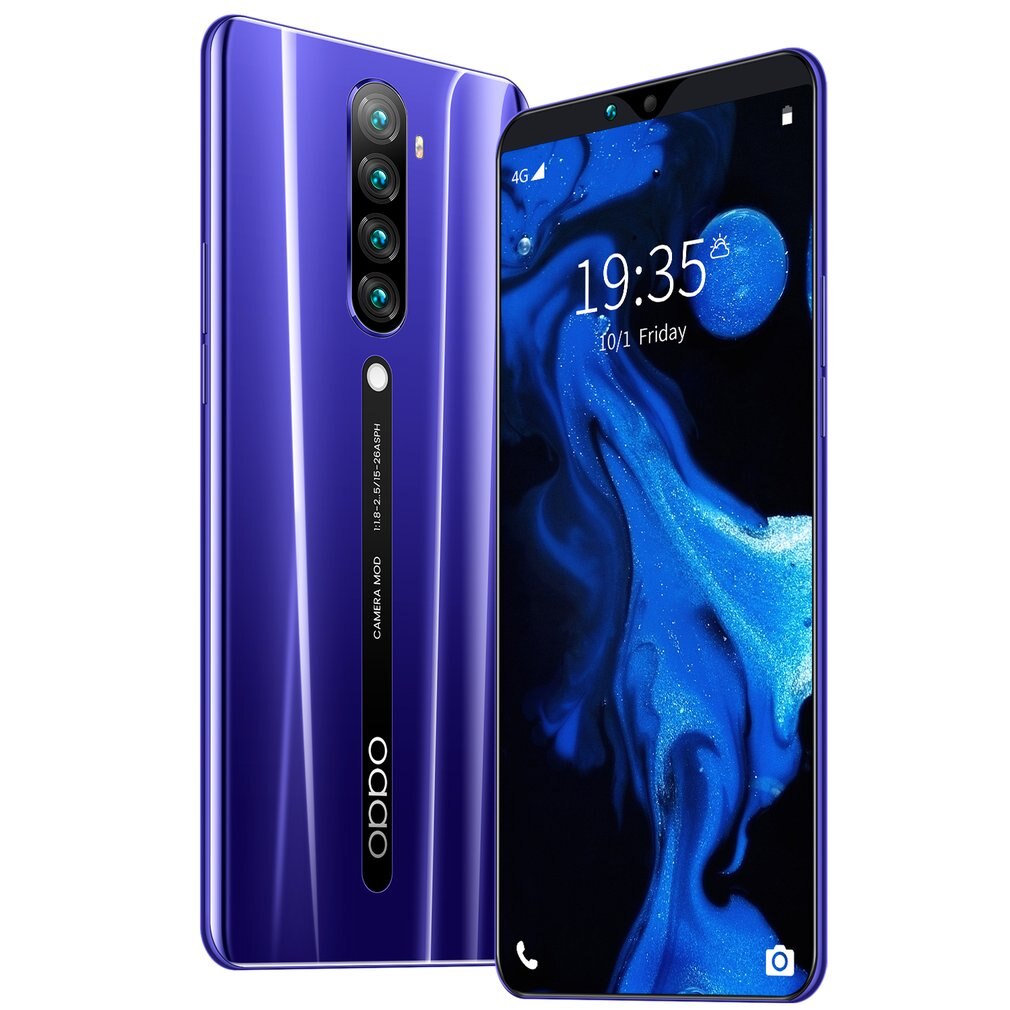 Mobiele Telefoon Rino5 Smart Telefoon 6.3 Inch 8 + 16Mp Android Dual Sim Mobiel Multi-Taal Ondersteuning Mobiele telefoon: Paars / American