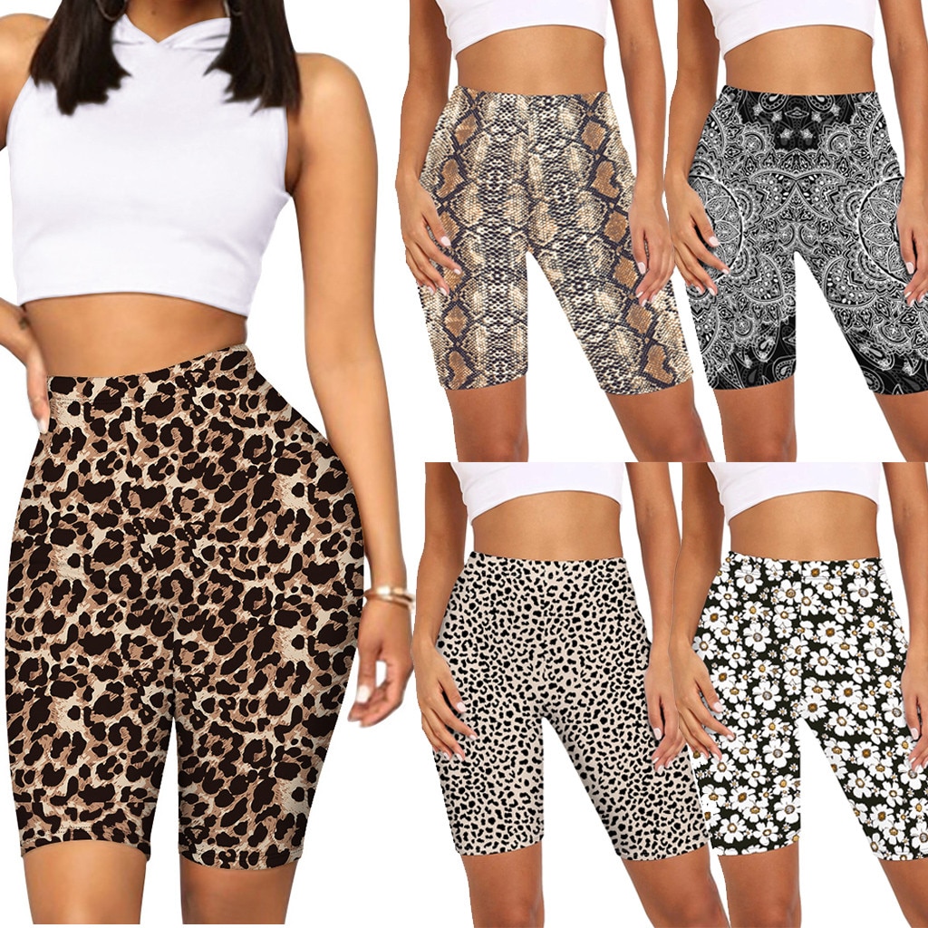 Imprimé serpent Leggins Pour Femmes Imprimé Taille Haute Hanche Sport Shortnude D'équitation Serré Trois points Leggings Legging Court Ласины #20