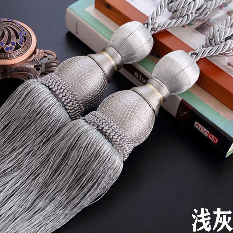 2 Stuks Paar Gordijn Accessoire Opknoping Riem Bal Gordijn Kwastje Tieback Gordijn Accessoires Decoratie Retail CP063a * Hs: Grey