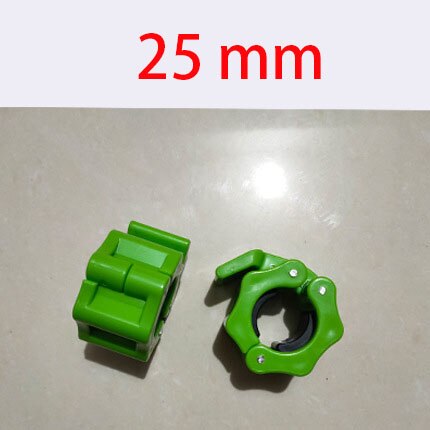 1 par de collares de bloqueo giratorio para barra de pesas, Clips para mancuernas, abrazadera para barra de levantamiento de pesas, gimnasio, Fitness, culturismo, color negro, 30mm, 25mm: green25MM