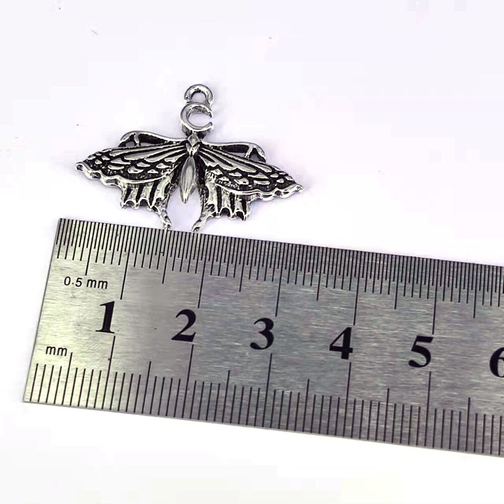 5 stk 30mm*22mm gammelt sølv måne tilbehør dyr møl... – Grandado, image size:1000x1000