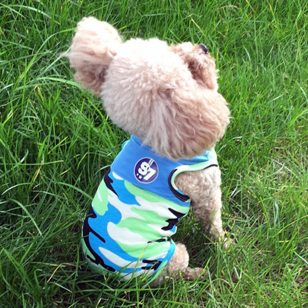 T-shirt Zachte Puppy Honden Kleding Leuke Hond Kleding Camouflage Kleding Zomer Shirt Casual Vesten Voor Kleine Dierbenodigdheden