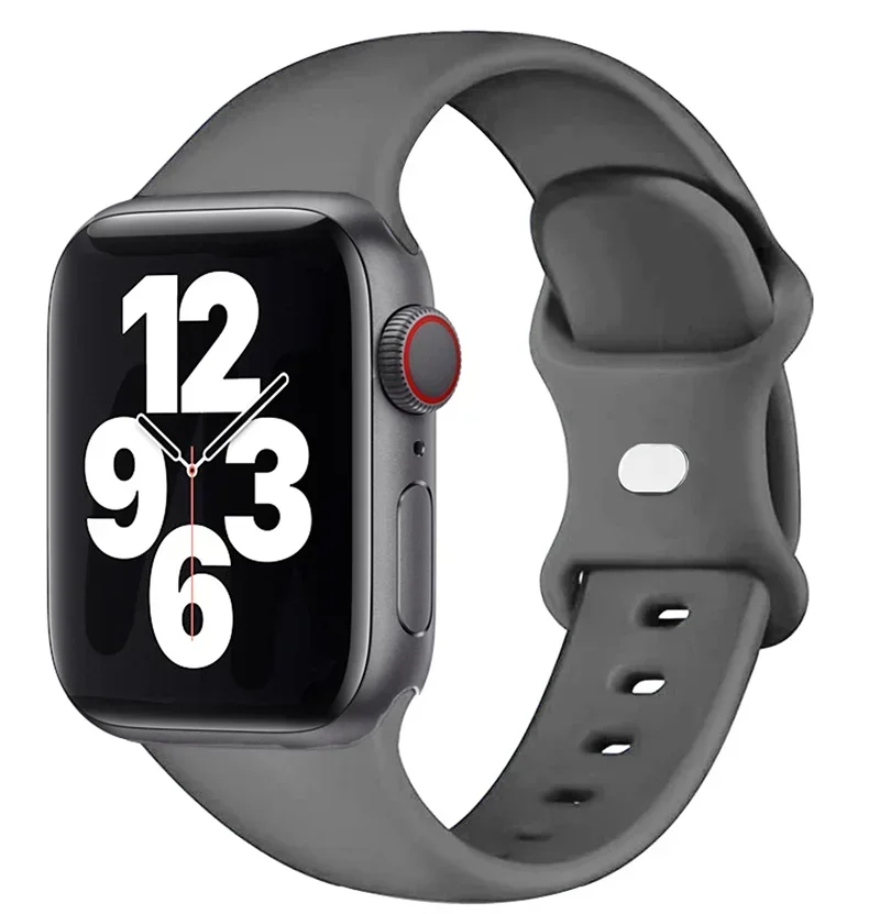 Silikoniranneke apple watch 44mm 40mm 45mm 41mm 42-38mm sport -rannekkeelle, iwatch-sarja 8 7 se 3 4 5 6 9 10 46mm 49mm
