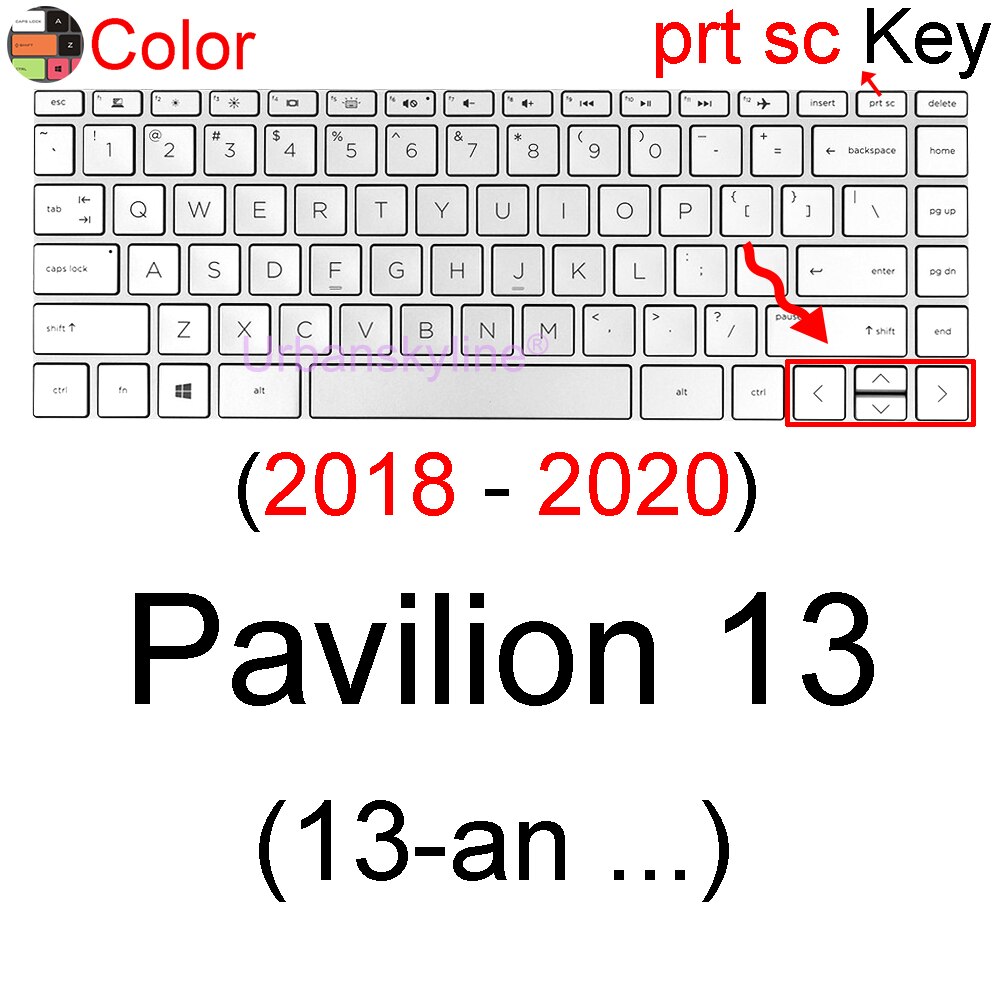 Housse de protection de clavier pour ordinateur portable HP Pavilion 13, étui X360 Aero 13, 13z, 13t, 13-bb 13-be 13-be 13-be 13-an 13-b: Color 2018-2020