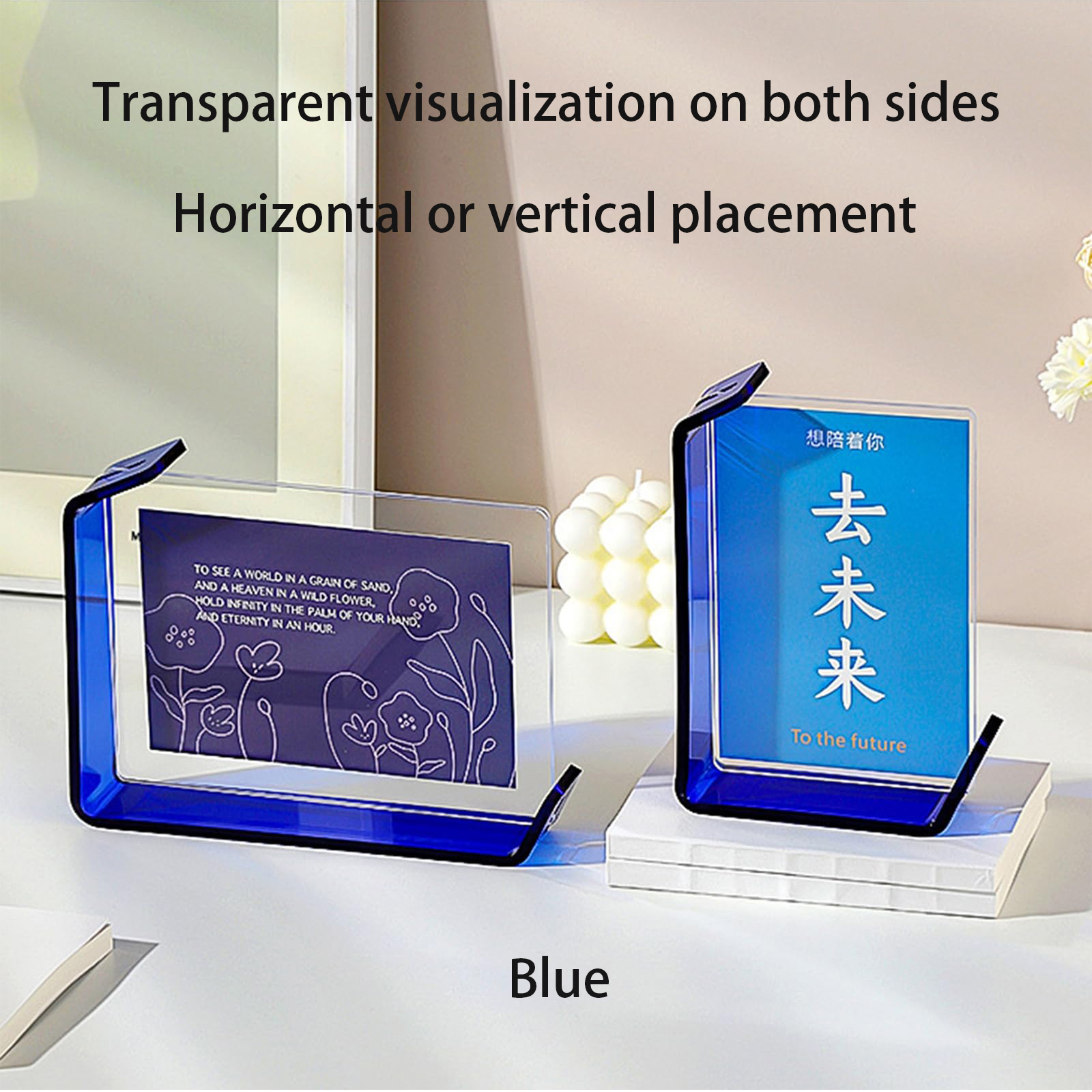 Transparent Acrylic Picture Frame 6-inch Floating Photo DIY photo frame party Ornament home decor christmas decorations