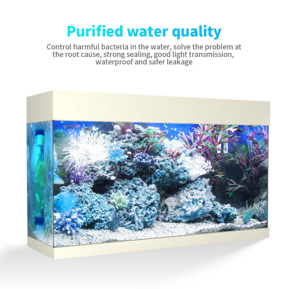 Aquarium Submersible Aquarium UV lampe germicide Quartz verre sous-marin purificateur temps stérilisateur ue/US/royaume-uni Plug animal de compagnie Supplie
