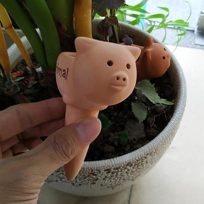 Automatic Plant Watering Pile Animal Shape Lazy Automatic Flower Waterer Plant Drip Irrigation Outdoor Indoor Plant Watering