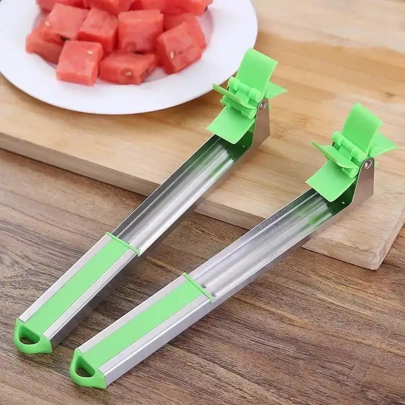 Trancheuse à pastèque en acier inoxydable, de moulin à vent, Gadgets de cuisine pour la maison, couper la salade de pastèque, trancheur de fruits, outils de déchiquetage
