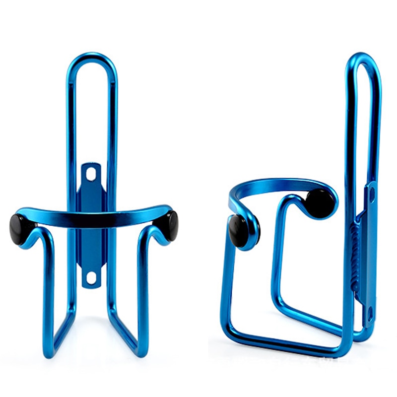 1pc Universal- dauerhaft Aluminium Legierung MTB Wasser Flasche Gestell Tasse Getränk Käfig Halter Radfahren Fahrrad Berg Fahrrad Getränk Halter: Blau
