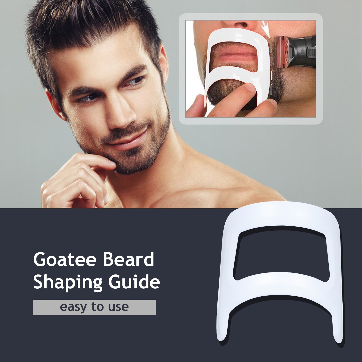 4 pièces Kit de coupe de cheveux délié barbe modèle pochoir Guide multi-bords délié décolleté & barbe toilettage style barbe mise en forme