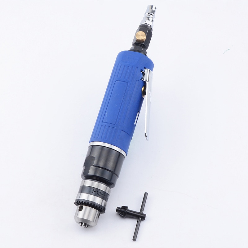 Pneumatic tools 3/8 inch pneumatic straight drill 10mm rubber handle industrial straight shank air drill