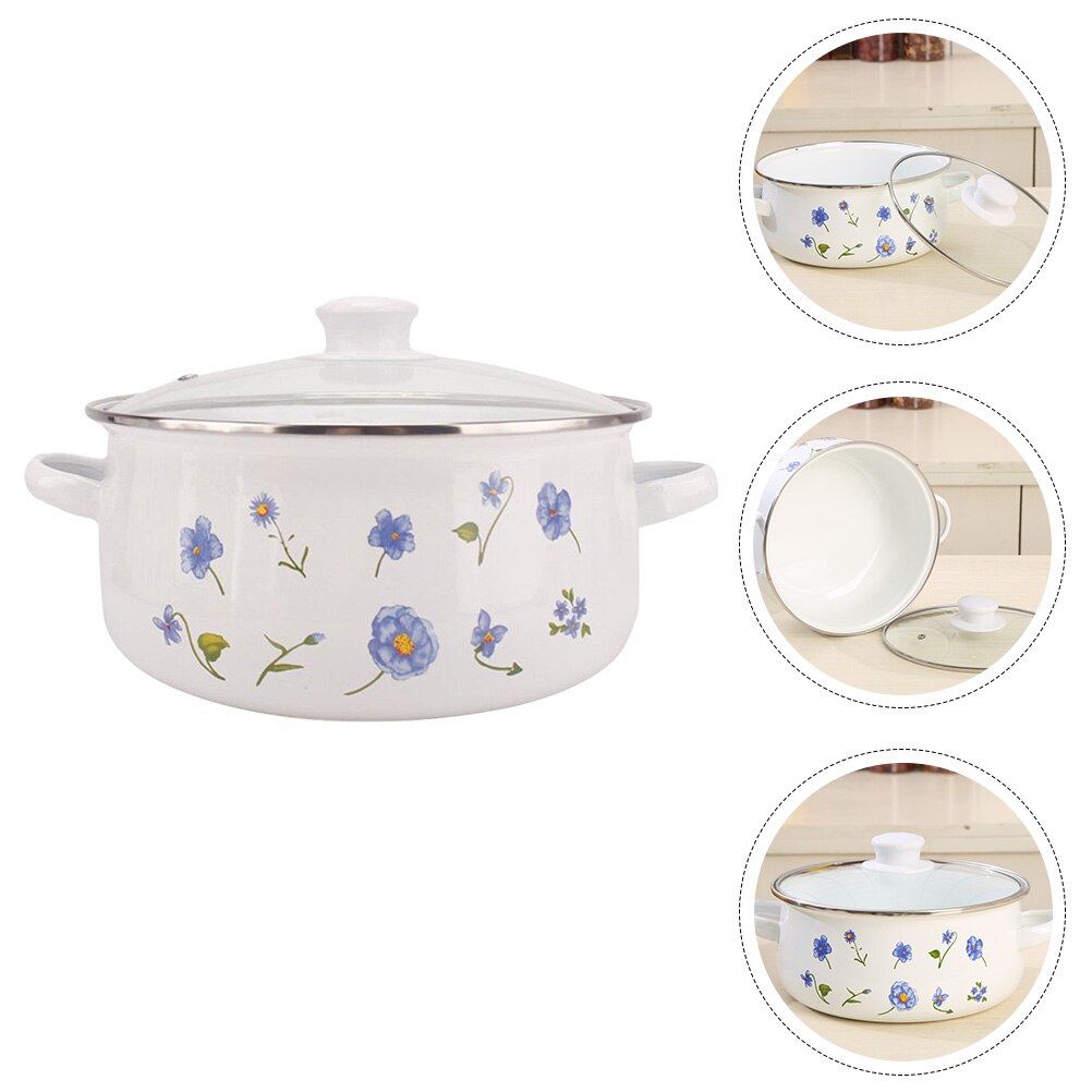 Household Cooking Pot Enamel Pot Home Stockpot Supply Stewed Chicken Soup Pot